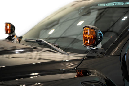 Addictive Desert Designs Ditch Light Brackets for 2015-2020 Ford F-150 and Raptor — Black Powder Coated Steel Mounts