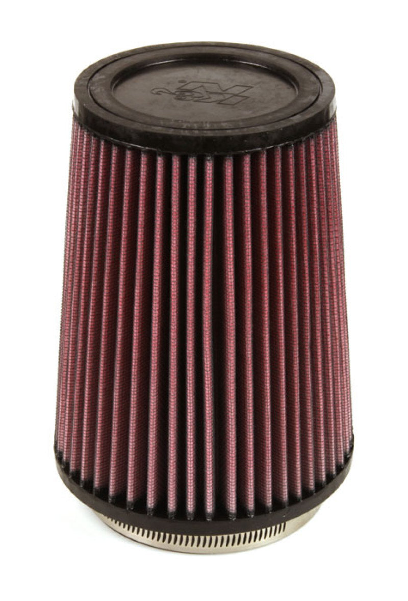 K&N Engineering Universal Rubber Air Filter - 4 Inch Flange, 5 3/8 Inch Base, 4 3/8 Inch Top, 7 Inch Height