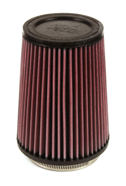 K&N Engineering Universal Rubber Air Filter - 4 Inch Flange, 5 3/8 Inch Base, 4 3/8 Inch Top, 7 Inch Height
