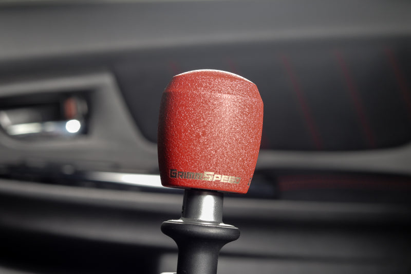 GrimmSpeed Stubby Shift Knob Stainless Steel Red – M12x1.25