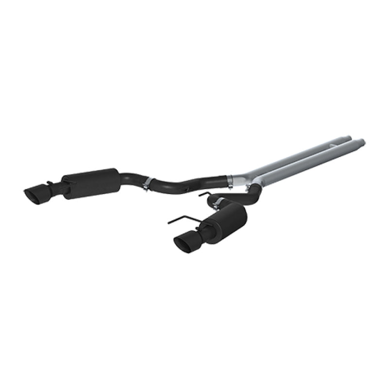 MBRP S7239BLK Armor BLK Series 3-Inch Cat Back Dual Split Rear Exit Exhaust System for Ford Mustang GT 5.0 Convertible