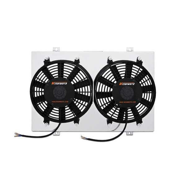 Mishimoto 1993-1995 Mazda RX-7 Aluminum Fan Shroud Kit with Dual 12-inch Fans for LS Swap Radiator