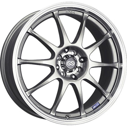 Enkei J10 18x7.5 Inch Alloy Wheel with Dual Bolt Pattern and Machined Lip Finish