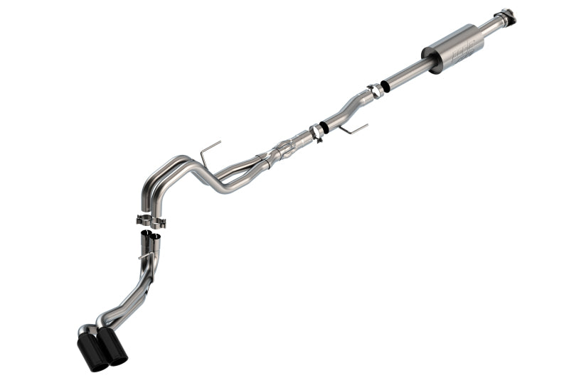 Borla F-150 2021 5.0L V8 Cat-Back Exhaust System with Dual Side Exit and Black Chrome Tips