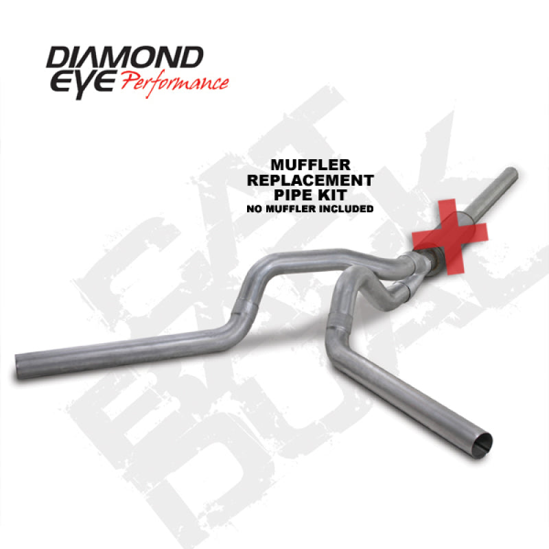 Diamond Eye Performance 4-inch Catback Exhaust System Kit for 2004.5-2007.5 Dodge Ram 2500 with 5.9L Cummins Engine