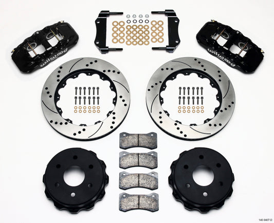 Wilwood AERO4 Rear Truck Brake Kit with 14.25-inch Drilled Rotors for Chevrolet Tahoe (2008-2010)