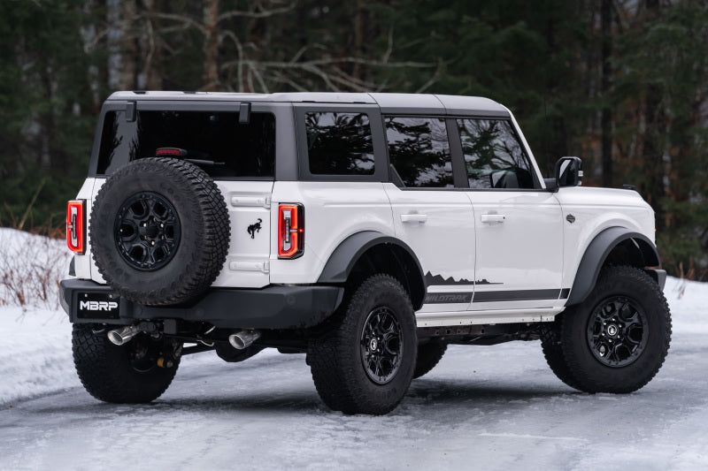 MBRP Armor Lite Series 21-22 Ford Bronco 2.3/2.7L EcoBoost 3-Inch Cat-Back Dual Split Rear Exit Exhaust System