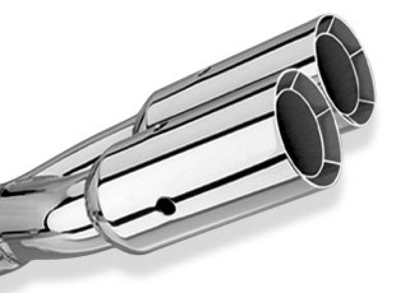 Borla Universal Polished Exhaust Tip Dual Round Intercooled - 2.5 Inch Inlet, 3 Inch Outlet, 14 Inch Length