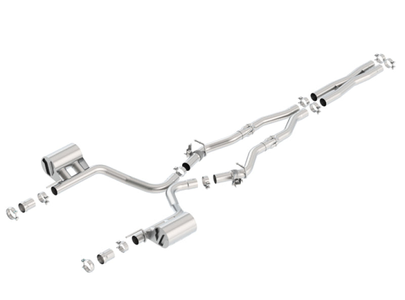 Borla ATAK Cat-Back Exhaust System for Dodge Challenger R/T 5.7L V8 (2016-2023) with MDS Valves