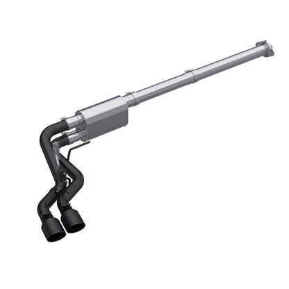 MBRP Armor BLK Series 3-Inch Cat Back Exhaust System for 2021-2022 Ford F-150 with 2.7L EcoBoost, 3.5L EcoBoost, and 5.0L Engines - Black Coated Performance Exhaust
