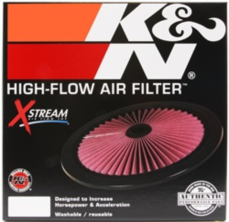 K&N Engineering X-Stream Top Filter for 14-Inch OD Chrome - Enhances Engine Breathing