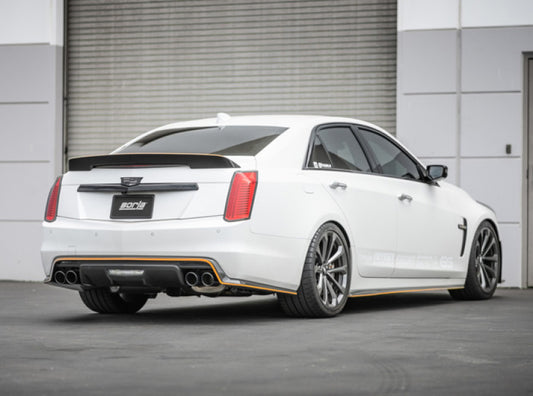 Borla S-Type Cat-Back Exhaust System with Black Chrome Tips for 2016-2019 Cadillac CTS-V 6.2L V8 - Part #140754BC