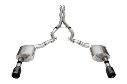 Corsa 24+ Ford Mustang GT Conv Xtreme CatBk Ex.Sys 3.0in Dual Rear Exit w4.5in Black StraightCut Tip