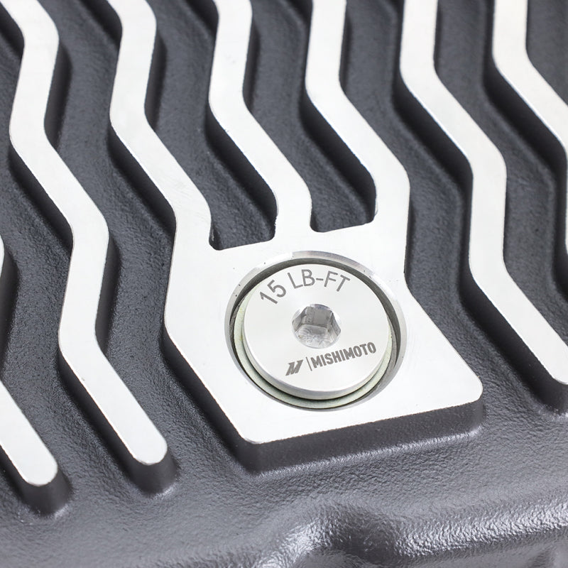 Mishimoto Aluminum Transmission Pan for Ford Powerstroke 1989-2010 – Cast Aluminum, Gunmetal Gray Finish