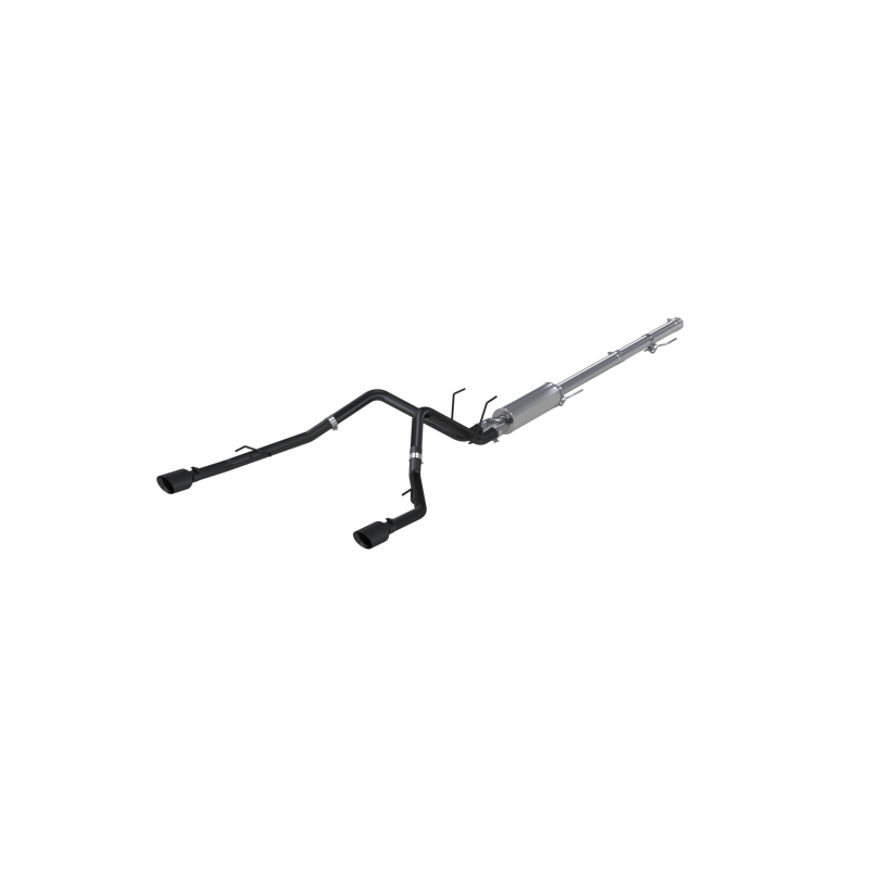 MBRP Armor BLK Series 09-14 Dodge Ram 1500 5.7L Dual Split Rear Cat-Back Exhaust System with Black Coated Tips