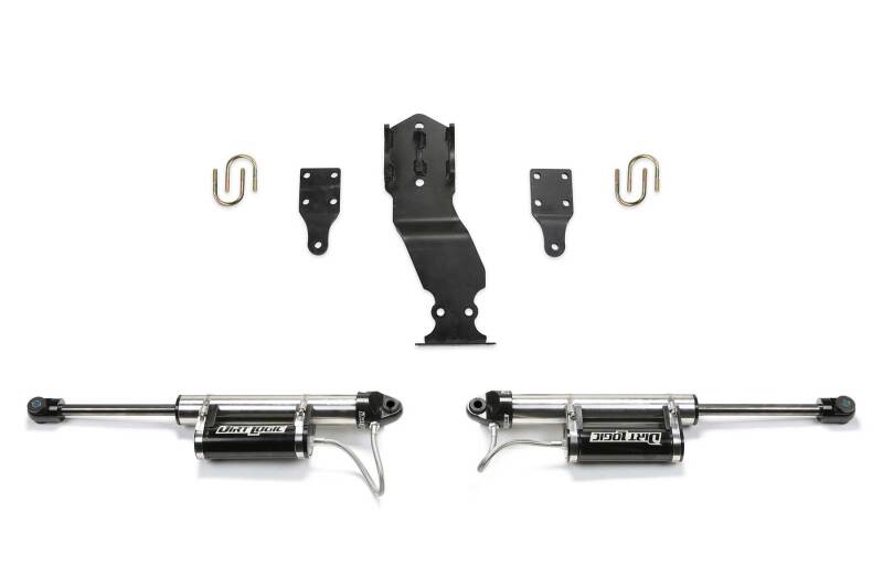 Fabtech FTS22314 Dual Steering Stabilizer System for Ford F450/F550 4WD with 2.25-inch Reservoir Shocks