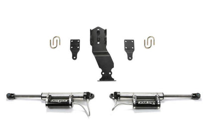 Fabtech FTS22314 Dual Steering Stabilizer System for Ford F450/F550 4WD with 2.25-inch Reservoir Shocks