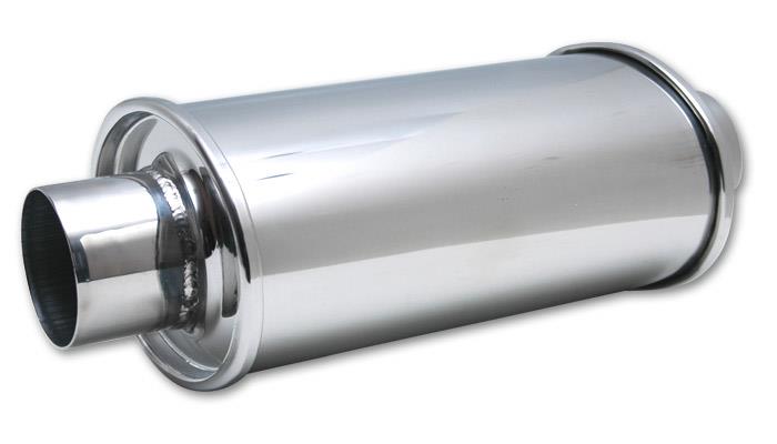 Vibrant Ultra Quiet Resonator with 2.25-inch Inlet and Outlet - 14-inch Overall Length