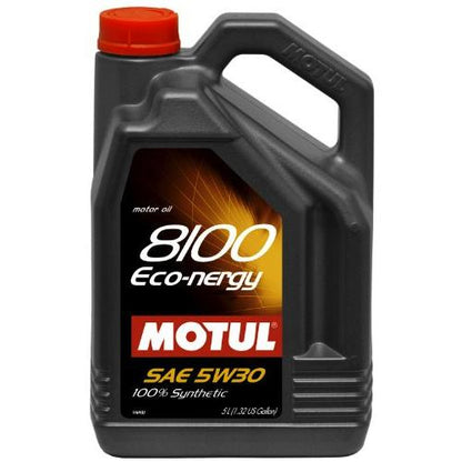 Motul 8100 Eco-nergy 5W-30 Synthetic Engine Oil – 5 Quart for Gasoline and Diesel Vehicles