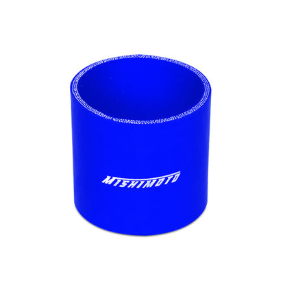 Mishimoto 3.0 Inch Blue Silicone Straight Coupler - Durable High-Performance Hose Connector