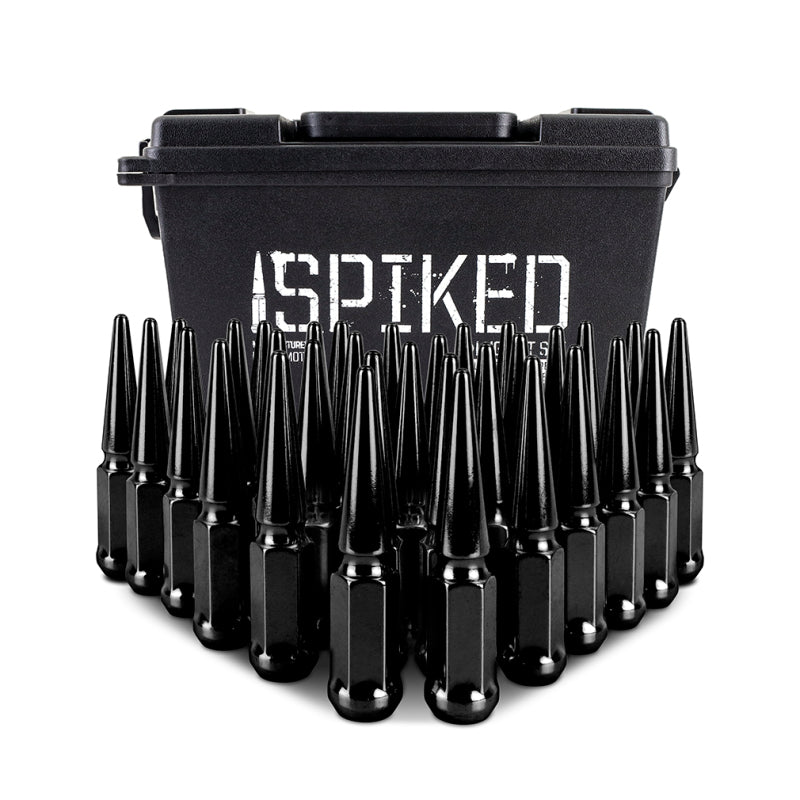 Mishimoto Steel Spiked Lug Nuts M14 x 1.5 – 32-Piece Set in Black