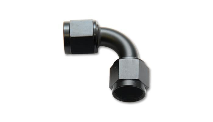 Vibrant Performance -4AN Female 90 Degree Union Adapter (AN to AN) - Anodized Black