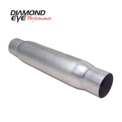 Diamond Eye Performance 4-inch Aluminum Exhaust Resonator with Clamp Ends for Diesel Vehicles