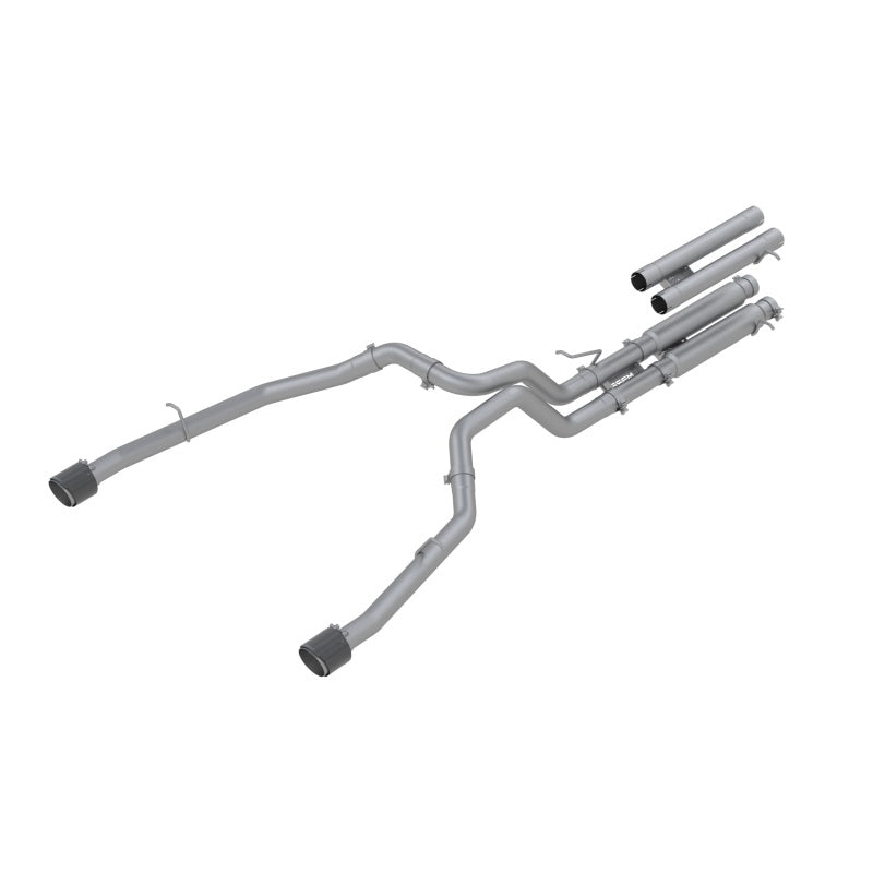 MBRP Armor Pro Series Cat Back Exhaust System for Ram 1500 with Dual Split Rear Exit and Carbon Fiber Tips