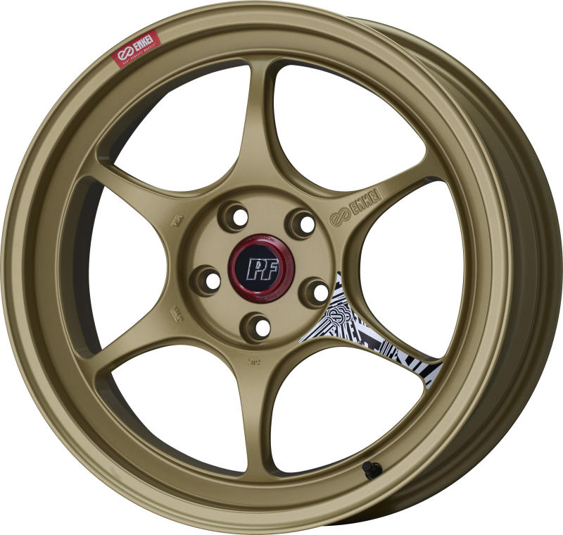 Enkei PF06 18x10.5 Inch Gold Cast Alloy Wheel with 5x114.3 Bolt Pattern and 45mm Offset