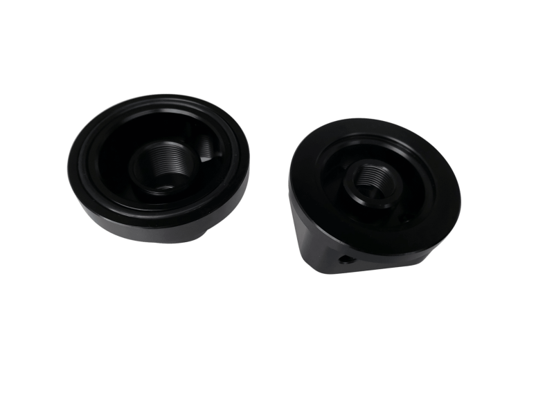 BLOX Racing Remote Oil Filter Relocation Kit - Black for Automotive Applications