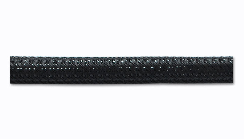 Vibrant 1.5-inch OD Flexible Split Braided Sleeving - 5 Foot Length Black