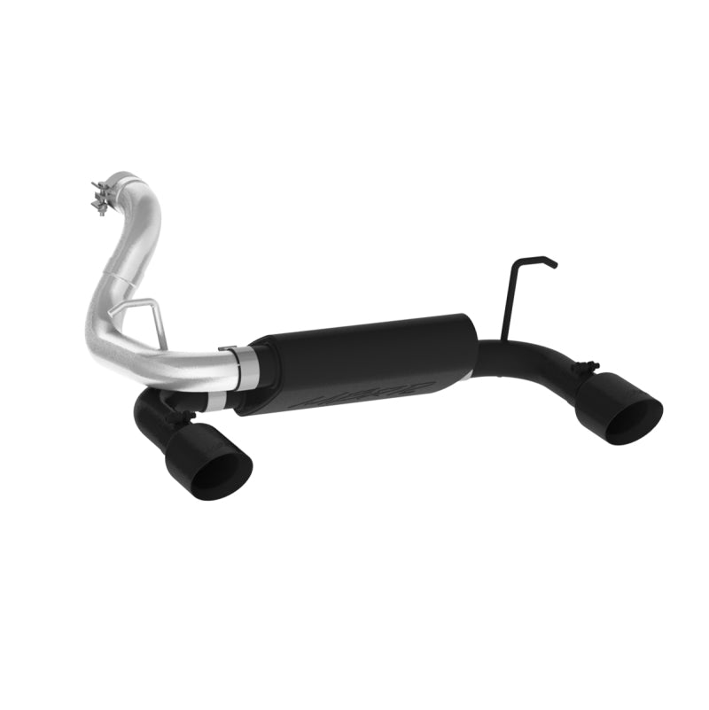 MBRP Armor BLK Series Dual Rear Exit Axle Back Exhaust System for 2018-2019 Jeep Wrangler 3.6L V6