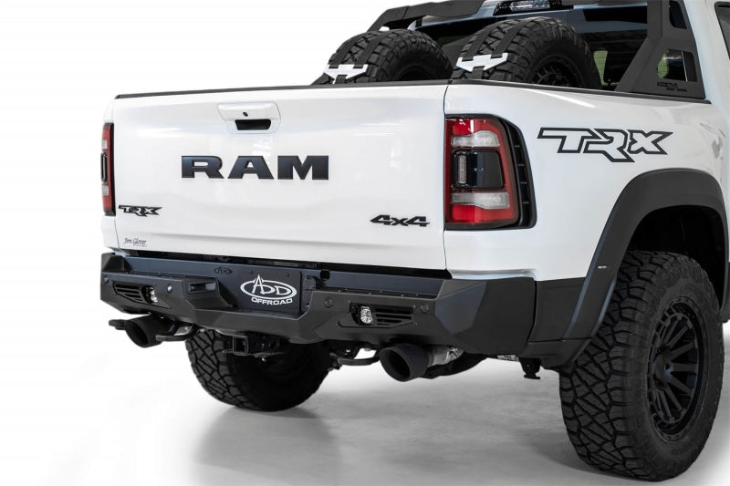Addictive Desert Designs 2021 Dodge RAM 1500 TRX Bomber Rear Bumper with Cube Light Mounts and Sensor Cutouts
