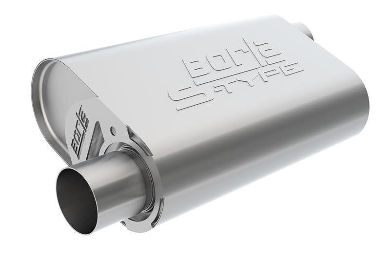 Borla CrateMuffler SBC Hot 350/383 3 Inch Offset/Center - 14in x 4.35in x 9in Oval Muffler
