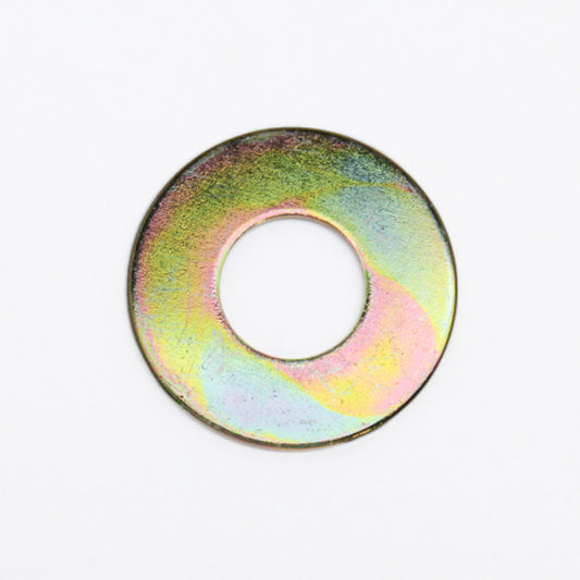 Wilwood Washer .441 inch Inner Diameter, 1.003 inch Outer Diameter, .030 inch Thickness – Steel, Zinc Plated, Type II Gold Finish (Part #240-1848)