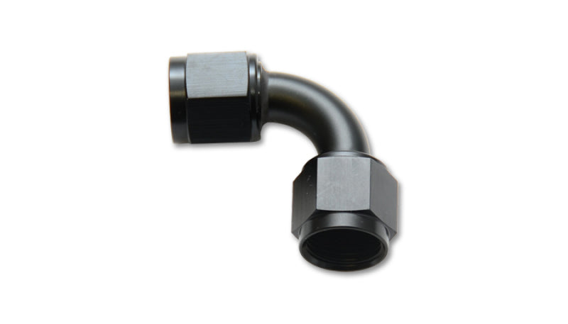 Vibrant -16AN Female 90 Degree Union Adapter (AN to AN) - Anodized Black by Vibrant Part #10736