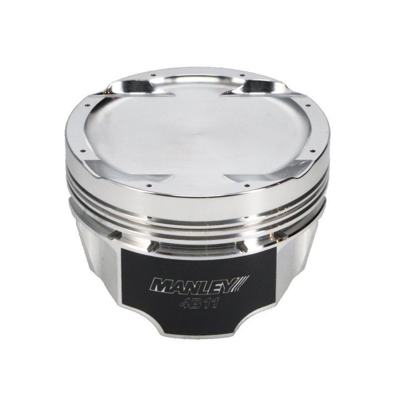 Manley Performance Mitsubishi 4B11T 86.5mm Turbo Tuff Series Piston Set with Rings - Part Number 624205CE-4