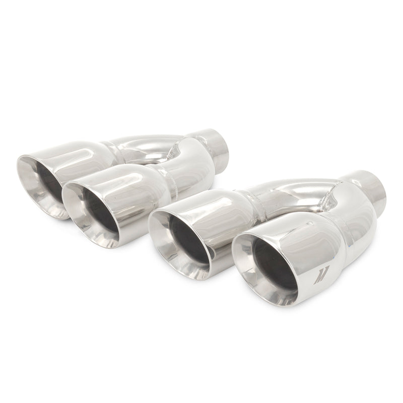 Mishimoto Universal Steel Muffler Tip 2.5-inch Inlet Dual Y Polished Exhaust Tip