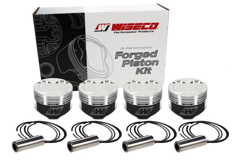 Wiseco K553M845 Professional Series Forged Racing Pistons for Mazda 1.8L 16V L8 - 84.50 mm Bore, Set of 4