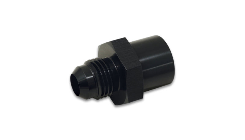 Vibrant M14 x 1.5 Female to -6AN Male Flare Adapter in Black Anodized Aluminum
