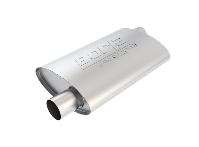 Borla Pro-XS 2.25-inch Offset Inlet/Outlet Oval Muffler - 14-inch Length with Reversible Design