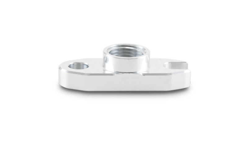Vibrant Oil Drain Flange for T3/T4/T04 Turbochargers - 0.5 inch Port, 2 inch Bolt Hole Center, Aluminum Construction