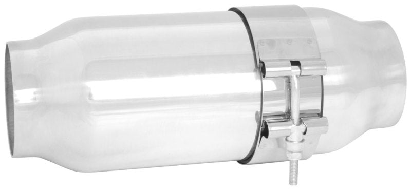 Spectre Inline Air Box with 3-Inch Inlet and Outlets, Polished Aluminum with High Flow Filter