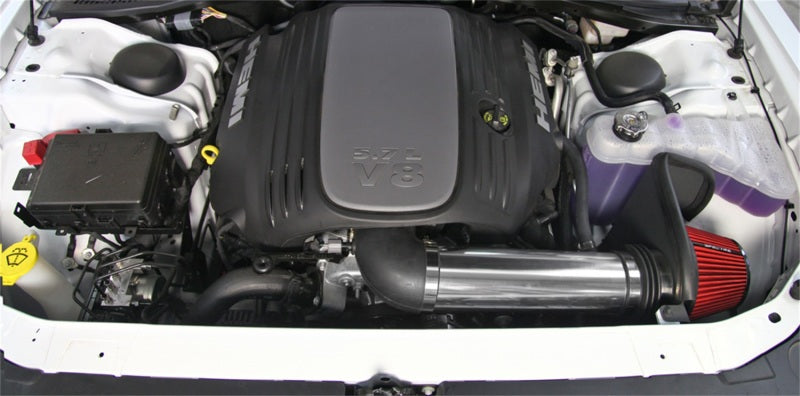 Spectre 11-17 Dodge Challenger/Charger 5.7L V8 Air Intake Kit – Polished Aluminum with Red Reusable Filter