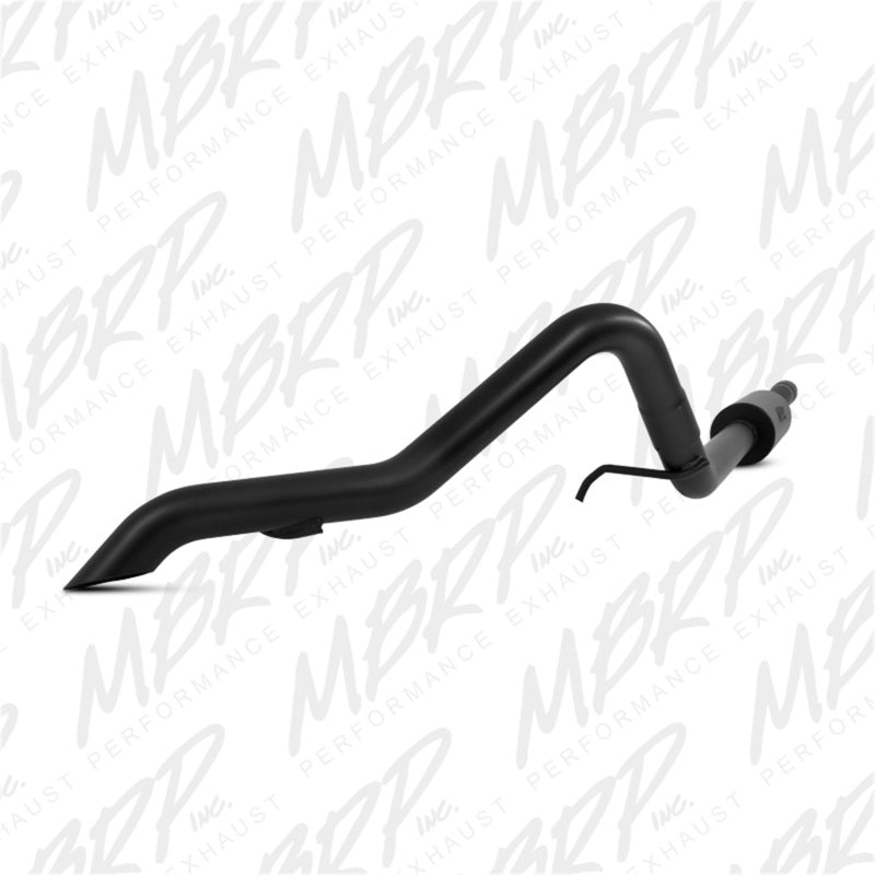 MBRP Armor BLK Series Cat Back Exhaust System for 2007-2011 Jeep Wrangler 3.8L V6 - Black Coated, Off-Road Tailpipe