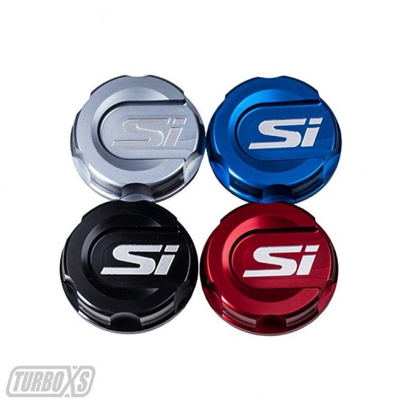 Turbo XS Black Oil Cap with Si Logo for 2017 Honda Civic and More