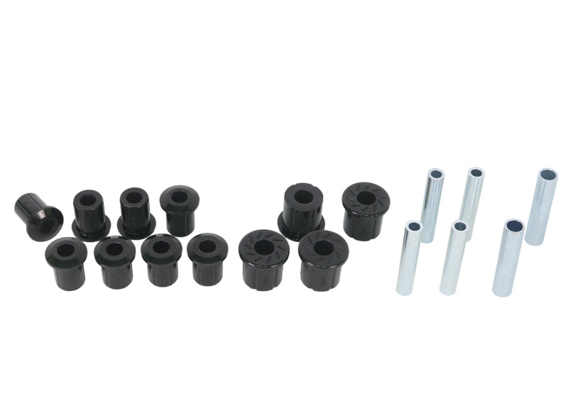 Whiteline W73476 All-in-One Leaf Spring Bushing Service Kit for Chevrolet K20 - Front and Rear Eyes, Shackle Bushings