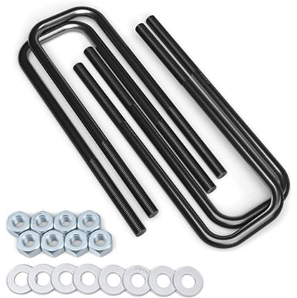 Fabtech 88-98 GM C1500 2WD Extra Cab Square U-Bolt Kit - 9/16-18 x 12.50 x 2.63 inches