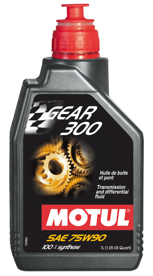 Motul 1L Transmission Gear 300 75W90 Synthetic Ester for High-Performance Mechanical Transmissions