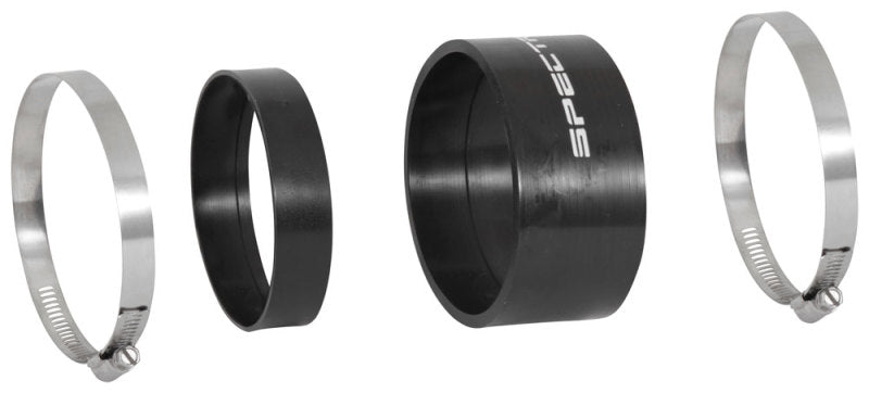 Spectre 4-Inch PVC Intake Coupler - Black with Stainless Steel Clamps